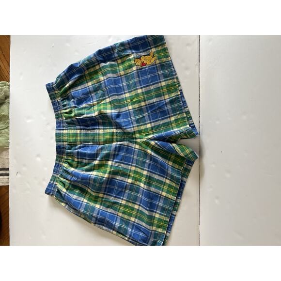 Vintage Disney Store Winnie The Pooh Plaid Embroidered Boxer Shorts L Unisex - Picture 5 of 6